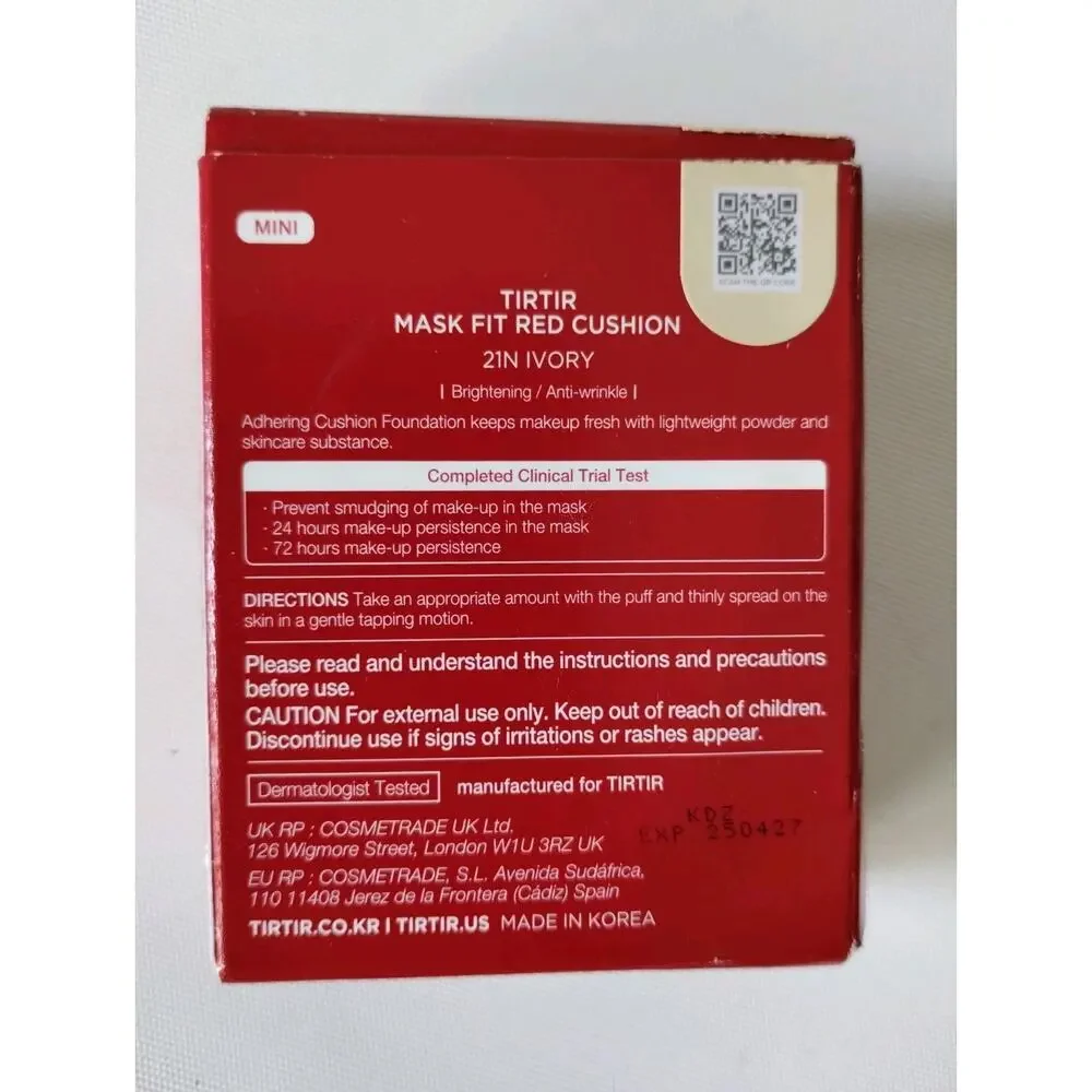 Tirtir Mask Fit Red Cushion Mini - 21N Ivory 0.15 oz (Exp 04/27)